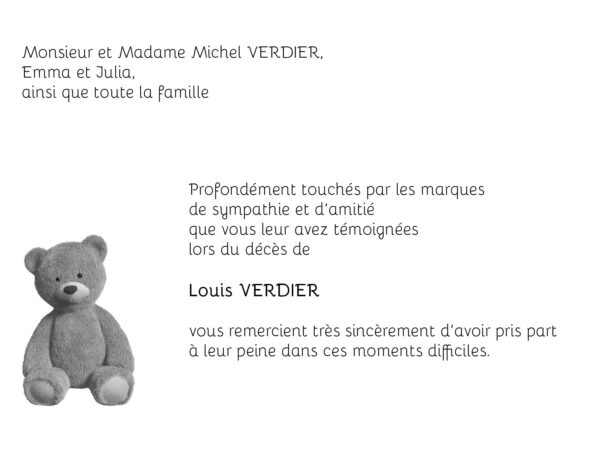 Nounours noir et blanc